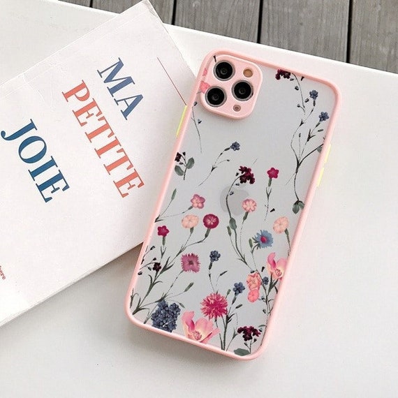 Hand Painted Phone Case for iPhone X Xs Max Colorful Flower Cover Hard  Shockproof Case for iPhone 6s 7 8 Plus SE 2 12 11 Pro MAX Mini 