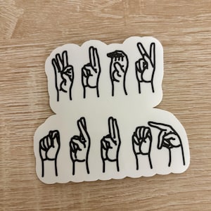 American Sign Language Sticker: Anti Trump Political Decal
