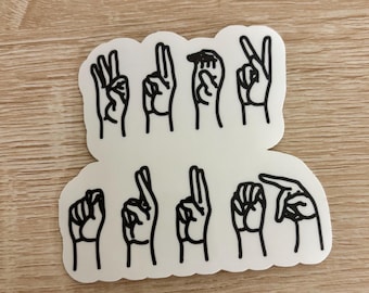 American Sign Language Sticker: Anti Trump Political Decal