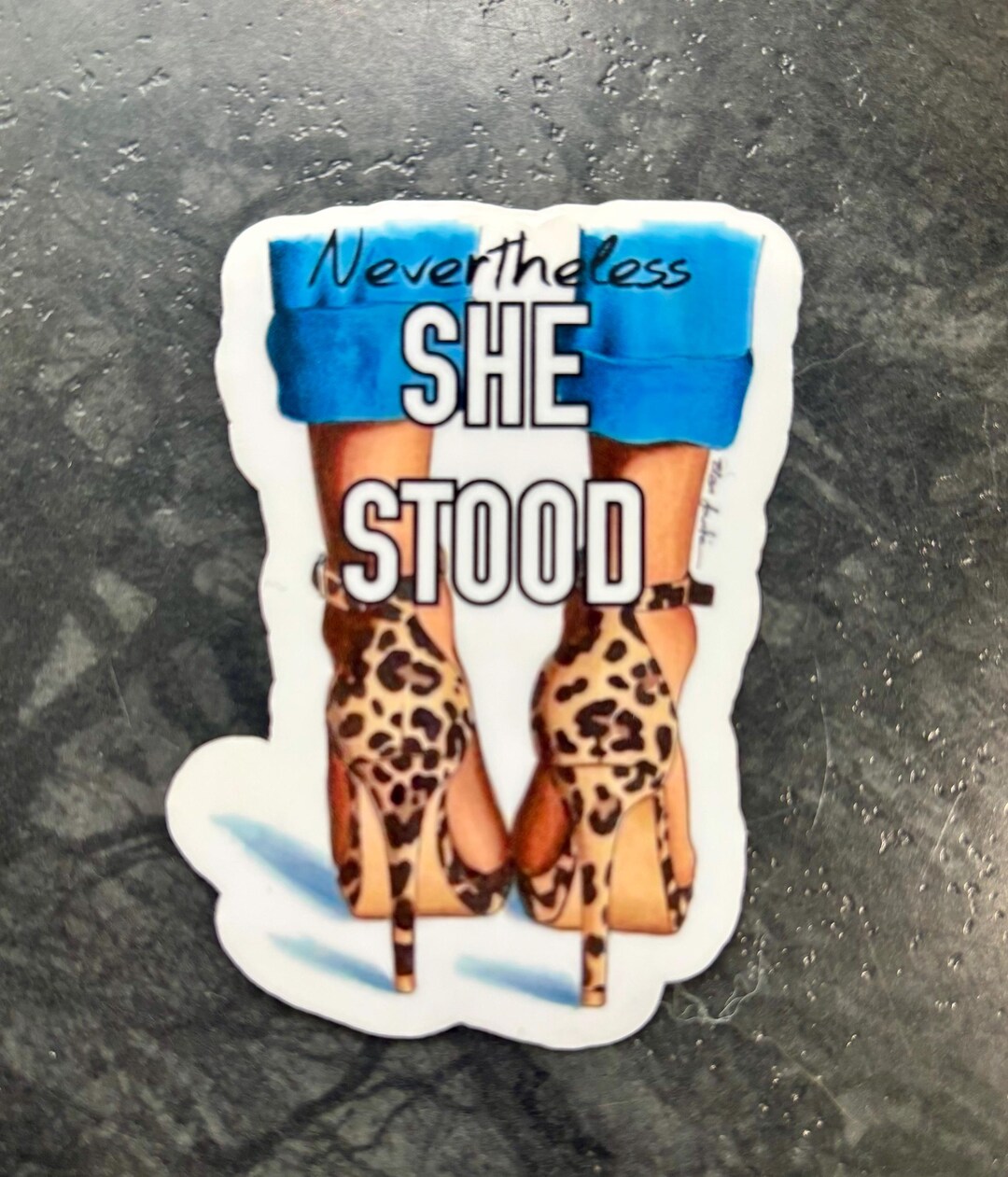 Nevertheless She Stood Sticker: Leopard Heels, Pro Women Decal - Etsy