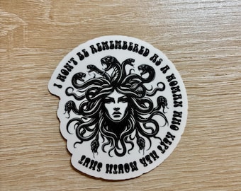Feminist Medusa Sticker: Pro Choice, Anti Trump Decal