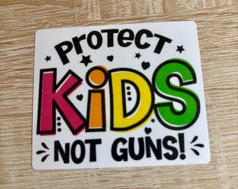 Pegatina "Protejan a los niños, no a las armas", calcomanía arcoíris, regalo activista