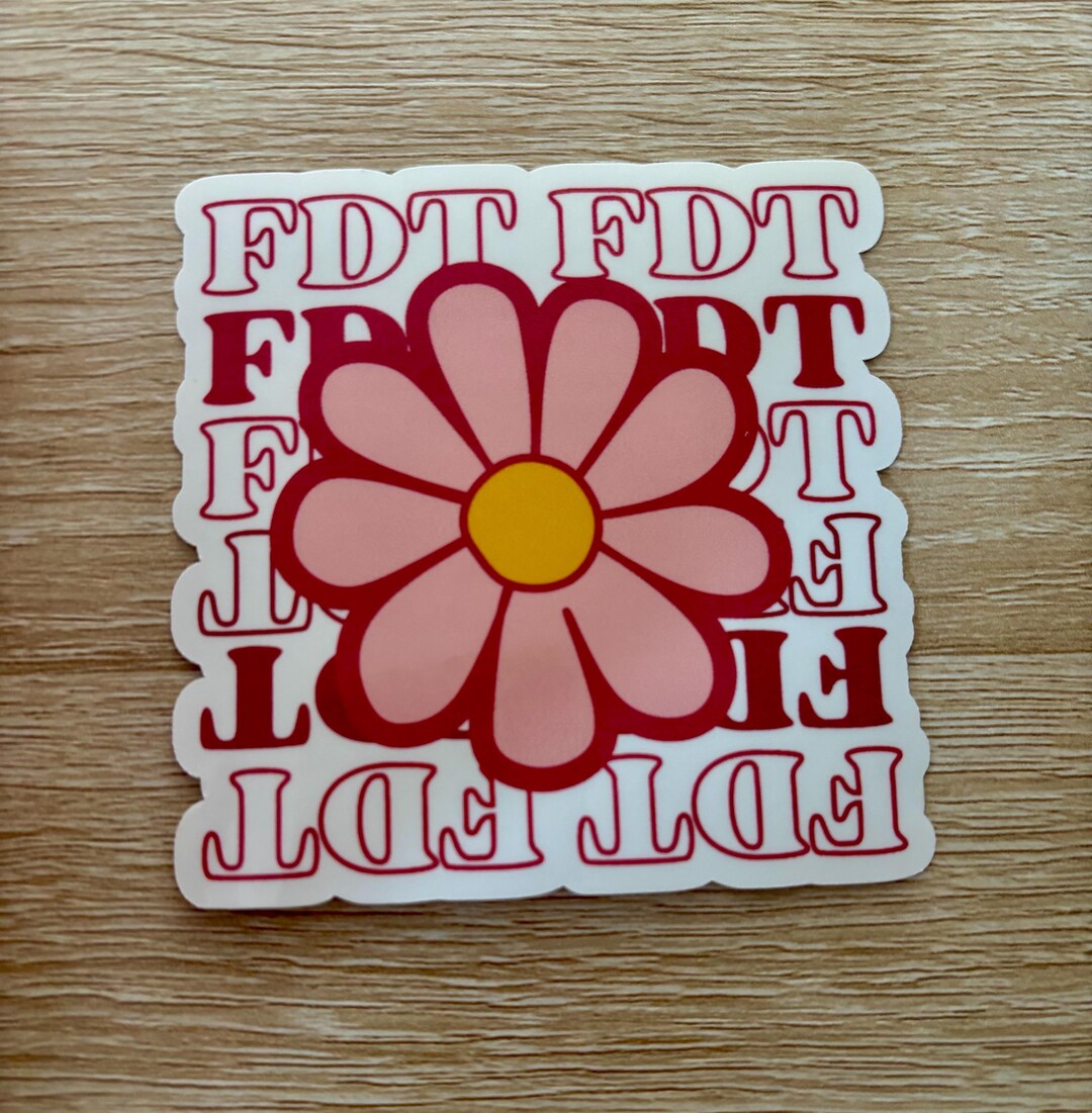 Fdt Sticker FDT Sticker Anti Maga Pro Human Rights Activist Anti Trump Flowers Pink ...