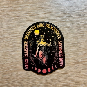 Resistance Duty Sticker: Pro Human Rights Activist Decal