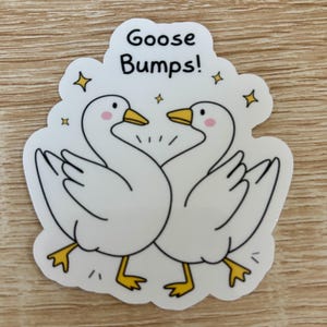 Silly goose bumps sticker/sassy/ goose/geese/funny/decal/cute/fun/gift idea