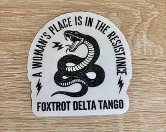 Feminist Resistance Snake Sticker: Pro Human Rights Activist