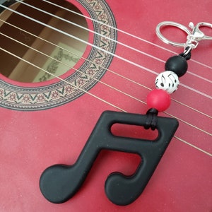 Silicone Music Note Keychain/Bag Charm