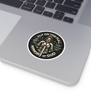 Armor of God Premium Round Vinyl Stickers, Indoor\Outdoor image 8