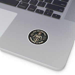 Armor of God Premium Round Vinyl Stickers, Indoor\Outdoor image 2
