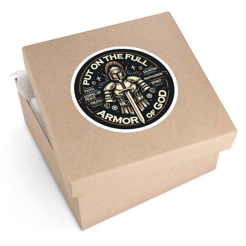 Armor of God Premium Round Vinyl Stickers, Indoor\Outdoor image 6