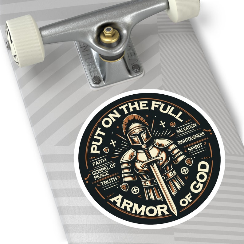 Armor of God Premium Round Vinyl Stickers, Indoor\Outdoor image 5