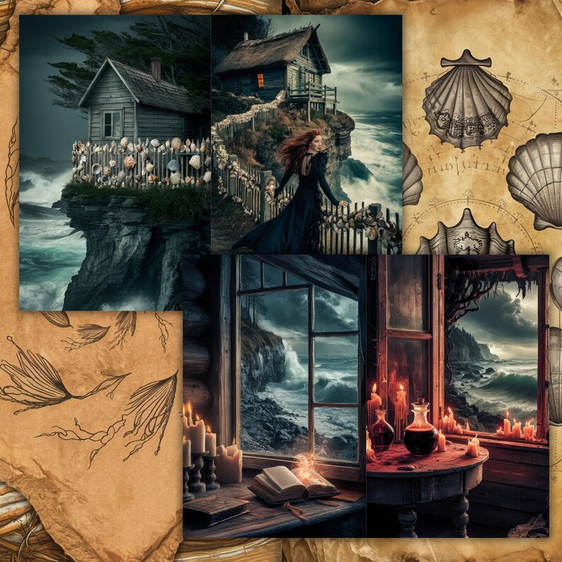 Sea Witch Junk Journal Kit: Printable Witchy Ephemera (digital Download ...