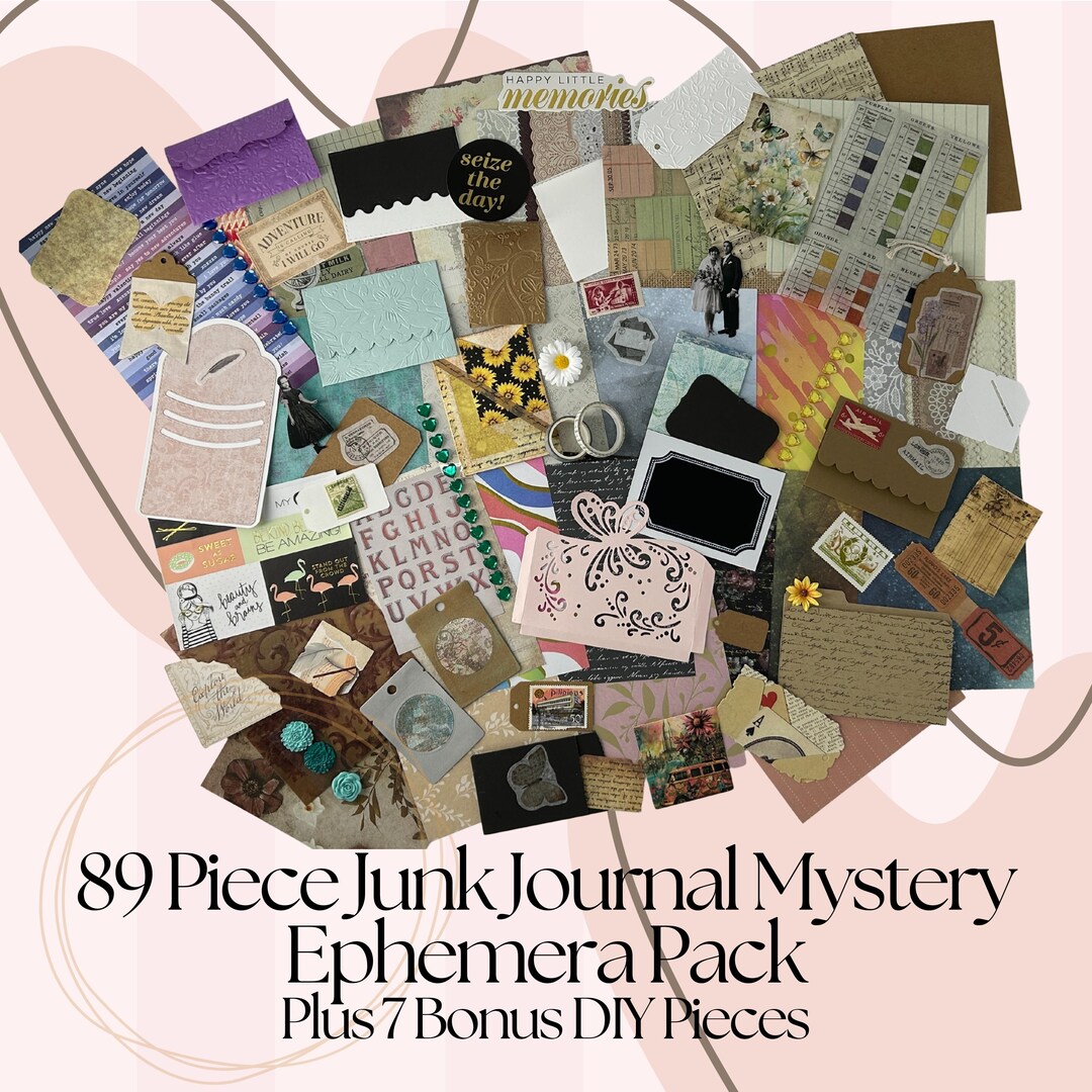 Vintage Ephemera Kit Mystery Pack Journal Supply Paper Collection Craft ...