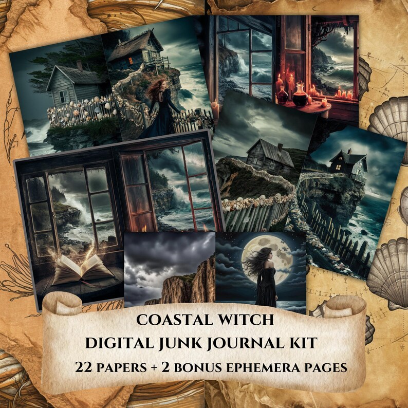 Sea Witch Junk Journal Kit: Printable Witchy Ephemera (digital Download ...