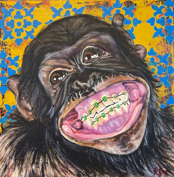 Smiling Monkey - Etsy New Zealand