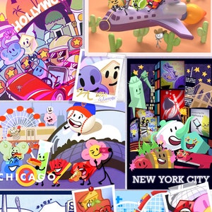 BFDI X Inanimate Insanity &quot;Coast to Coast&quot; Poster Print (11&quot;x17&quot;) 2024