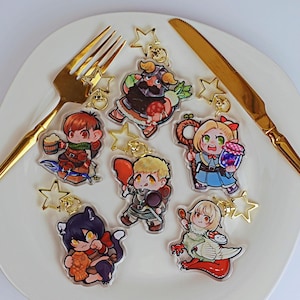 Delicious in Dungeon/Dunmeshi Keychain - 2.5 in - Laios, Marcille, Chilchuck, Senshi, Falin, Izutsumi