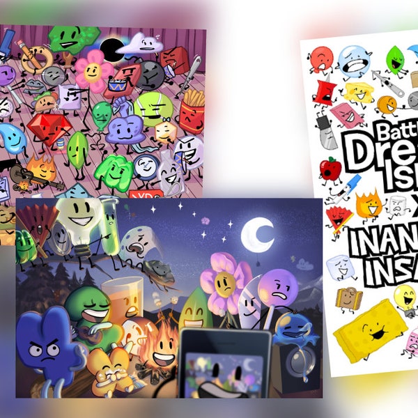 BFDI Three Print Discounted Bundle (11" x 17") Posters