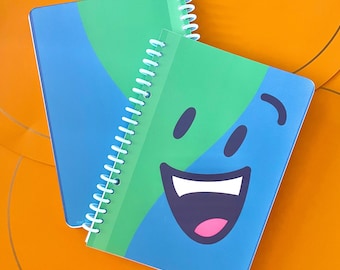 Book Spiral Notebook! (BFDI, BFDIA, TPOT) A5 size, Blank Journal, Sketchbook