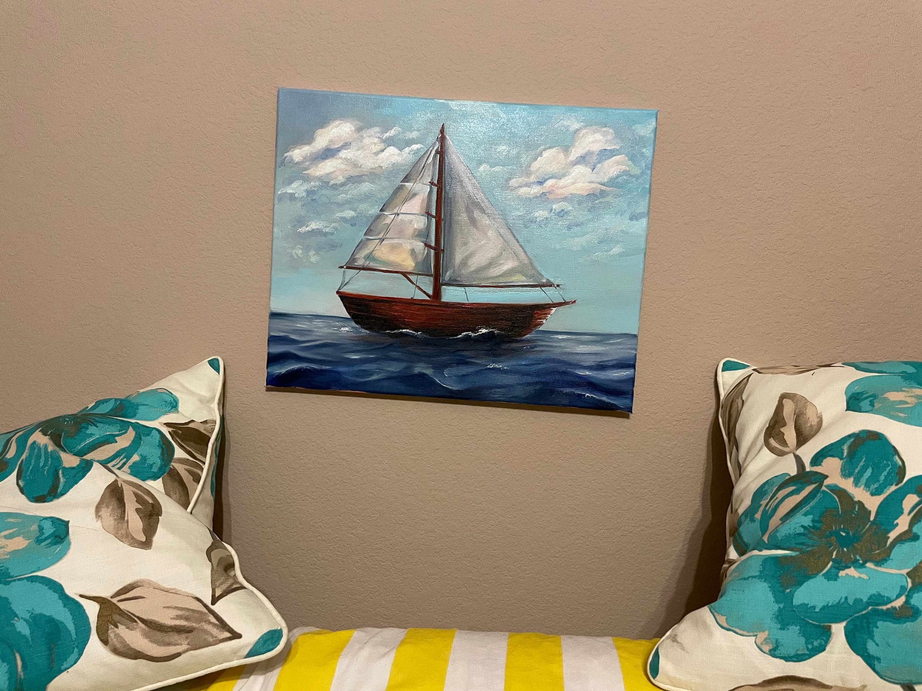 marge simpson sailboat painting