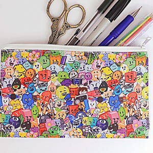 Estuche con cremallera BFDI - Todos los personajes - Estuche para lápices, neceser, etc.