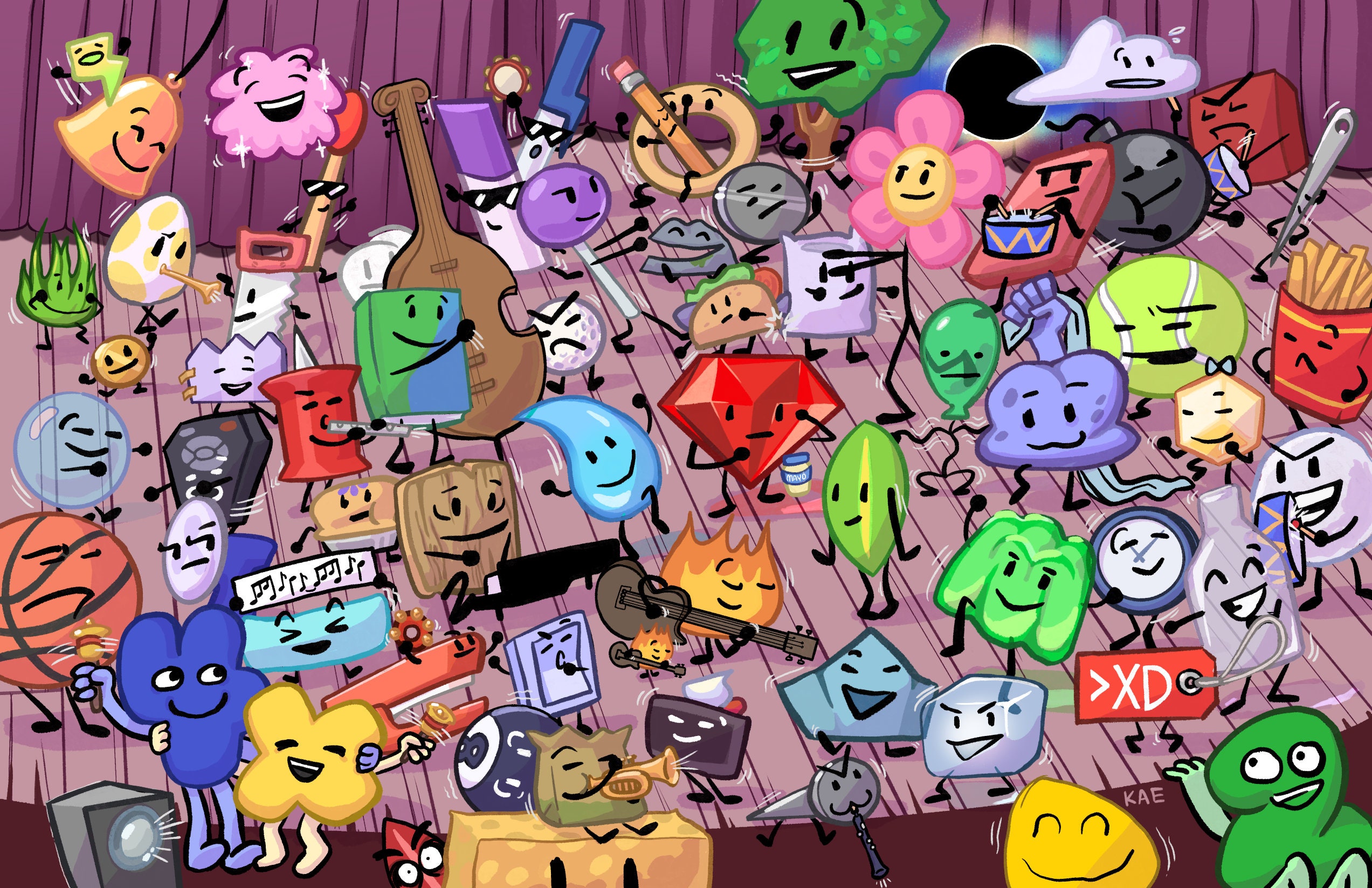 BFDI characters and fan characters in 2023  Computer wallpaper, Wallpaper,  Favorite character