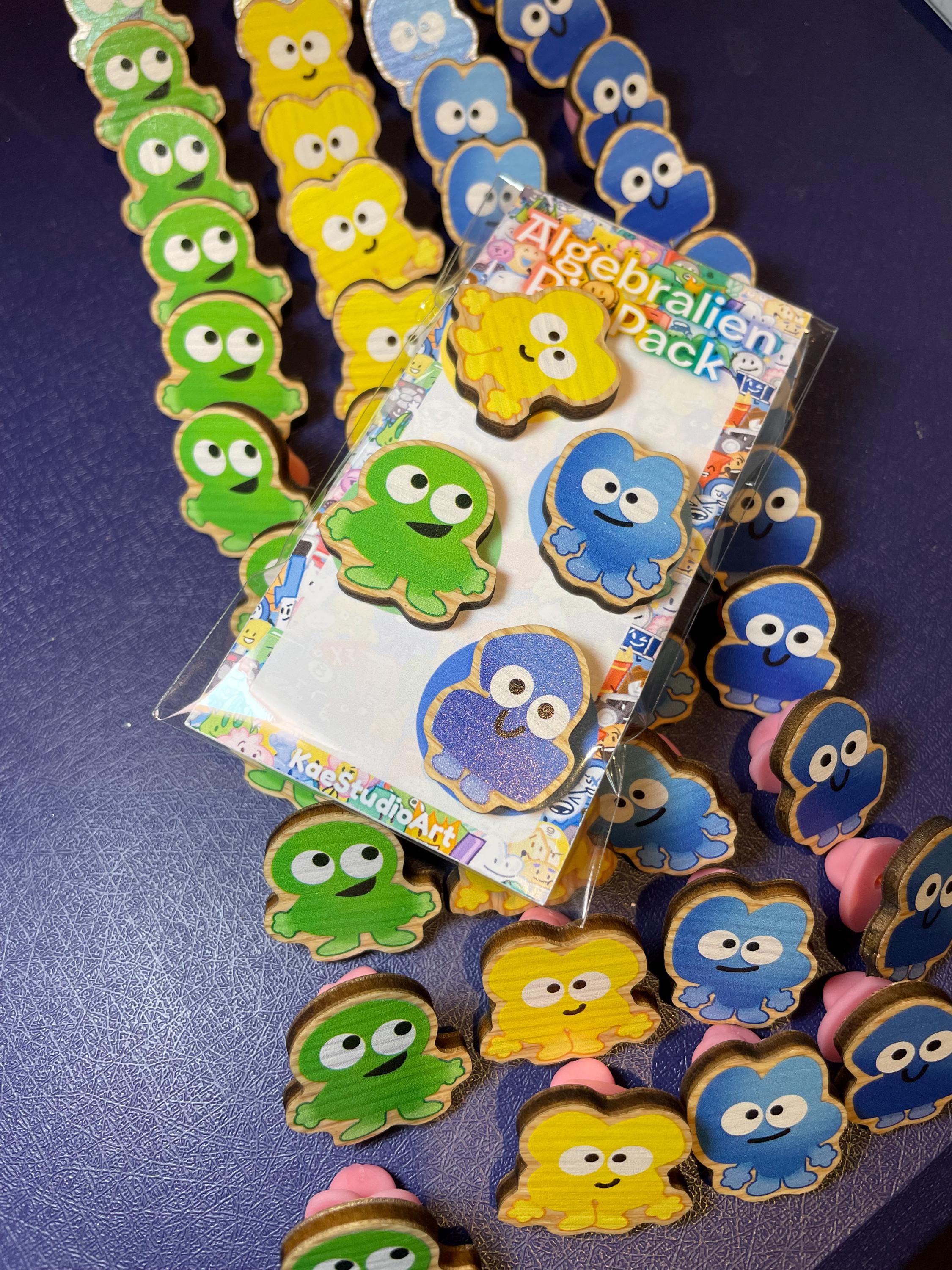 Algebralien Pins (4 Pack) - X, Four, Two, One