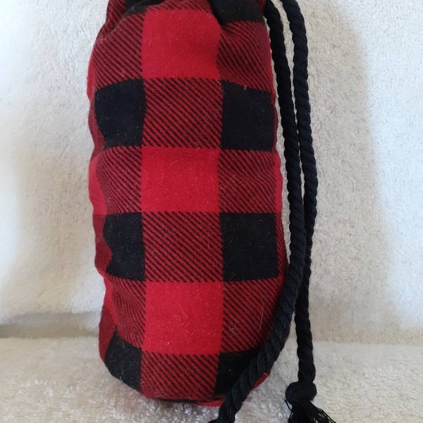 New 7×4 BUFFALO PLAID/ padded pipe bag/ case/ Pouch/Glass bowl bag