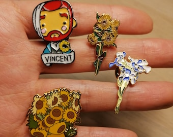 Van Gogh Gift Set- 2 Badges, Vincent Van Gogh Brooch (2 pins Set)