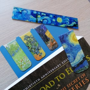 cadeau van gogh - signet van gogh unique, signet nuit étoilée, règle van gogh