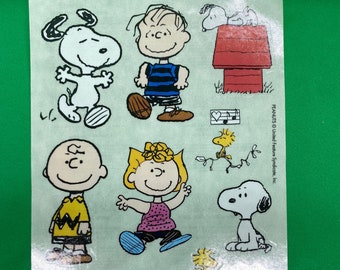 Sandylion Peanuts Stickers MAXI Sheet - Snoopy Linus Charlie Brown Lucy Pig Pen Woodstock