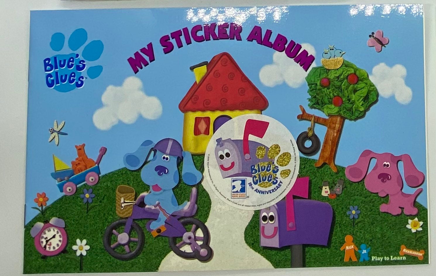 Sandylion 1998 Blue's Clues Sticker Album With Blank Glossy / Waxed ...