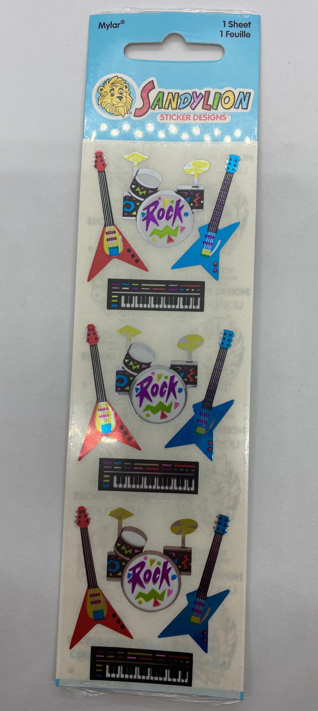 Sandylion Mylar Rock Band Stickers 1 Strip BNIP 3 Mods / Squares ...
