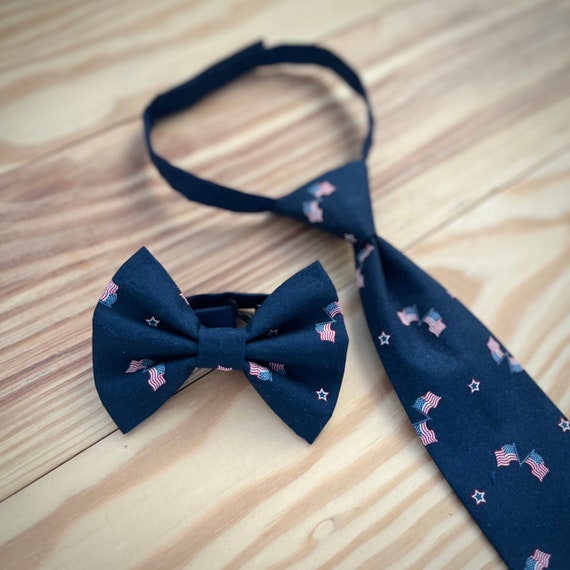 Boys tie, American flag tie for toddler, USA tie for boys, Patriotic outfit, Red white and blue necktie, 4th of July apparel, Church clothes