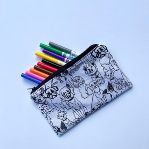 Color me bag, Color your own bag, Stocking stuffers, Road trip activities, Forest animals coloring, Kids coloring bag, Color me pouch