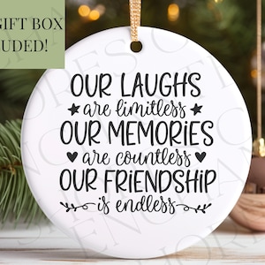 Best Friend Ornament, Friendship Ornament, Best Friend Gift, Personalized Ornament, Besties Ornament, Personalized Gifts, Christmas Ornament