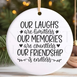 Best Friend Ornament, Friendship Ornament, Best Friend Gift, Personalized Ornament, Besties Ornament, Personalized Gifts, Christmas Ornament