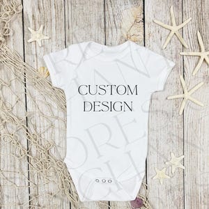 Custom Baby Bodysuit, Personalized Baby Rompers, Custom for Baby, Last Name or First Name Bodysuit, Short Sleeve Bodysuit, Baby Announcement