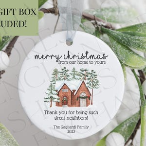Personalized Christmas Gift For Neighbors, Christmas Present For Neighbor, Custom Best Neighbor Keepsake, Christmas Ornament For Neighbor
