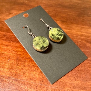 Moss – Upcycled Downhill Alpine Ski Dangle Earrings