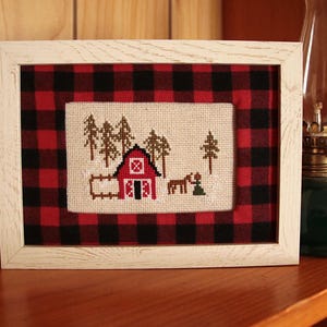 Winter at the Red Barn – Cross-Stitch Pattern (PDF)