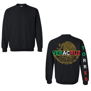 Mexico Estado Crewneck| Escudo Nacional Mexicano | Custom Crewneck| Estado De Mexico | Mexican Eagle | Coat Of Arms Of Mexico Crewneck |