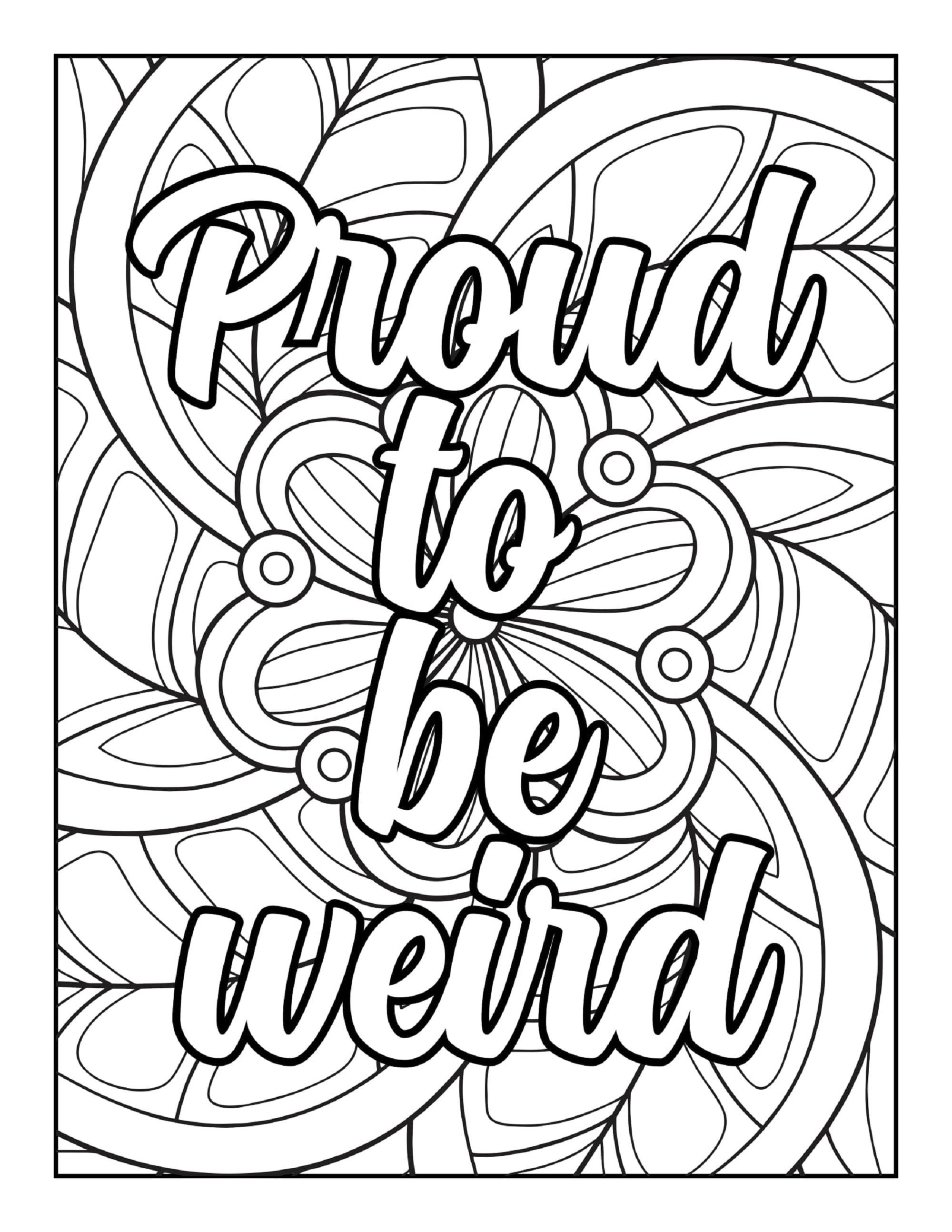 Cute Quote Coloring Pages