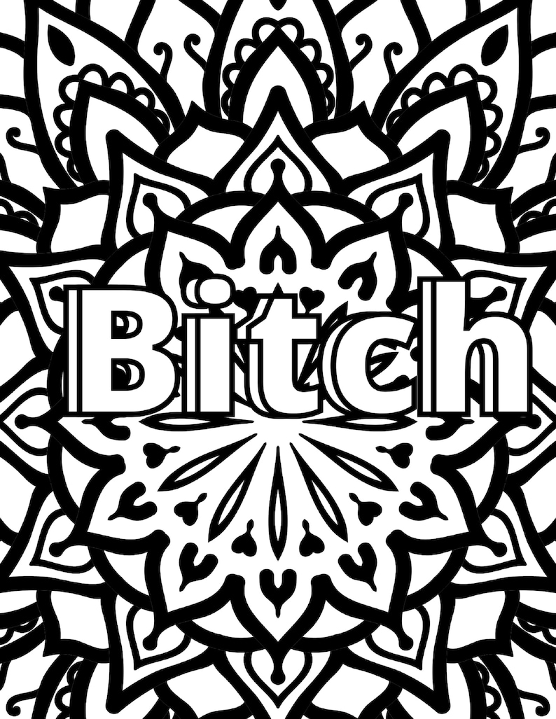 50 Swear Word Printable Coloring Pagesswear Word Coloring Digital