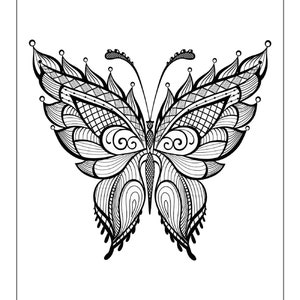 44 Butterfly Printable Coloring Pages- Butterfly Coloring- Digital Download -Coloring book pages- adult and kids coloring print from home