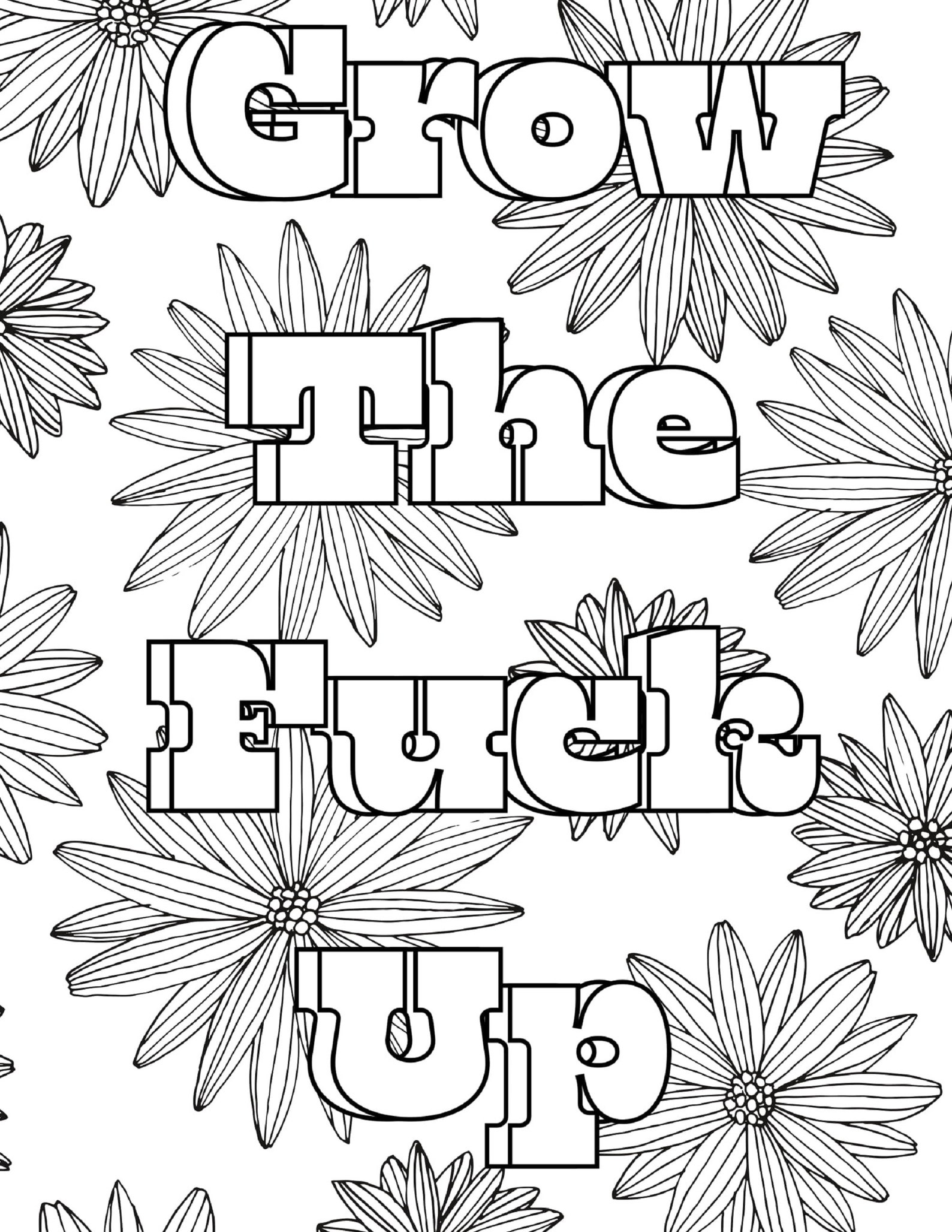50 Swear Word Printable Coloring Pagesswear Word Coloring Etsy