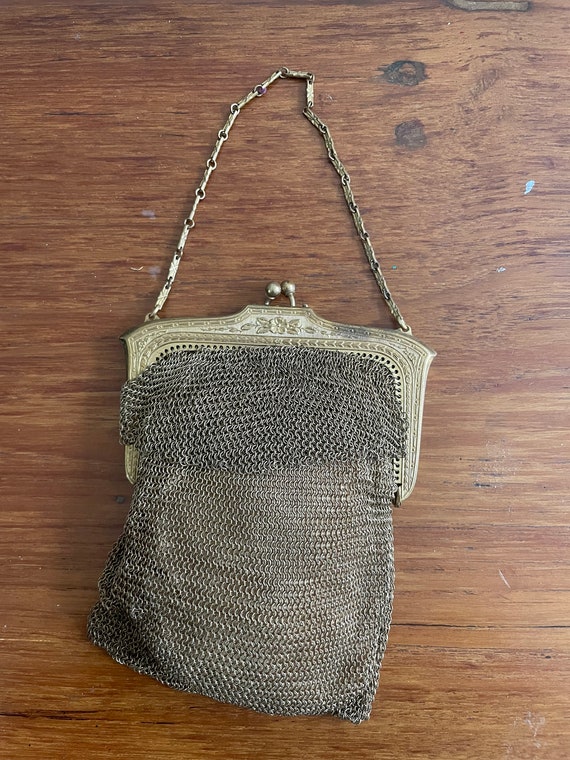 Vintage 1920s Whiting and Davis Mesh Purse - image 2