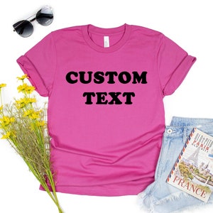 Custom Shirt I Love Custom T-shirt Custom Text Shirt - Etsy