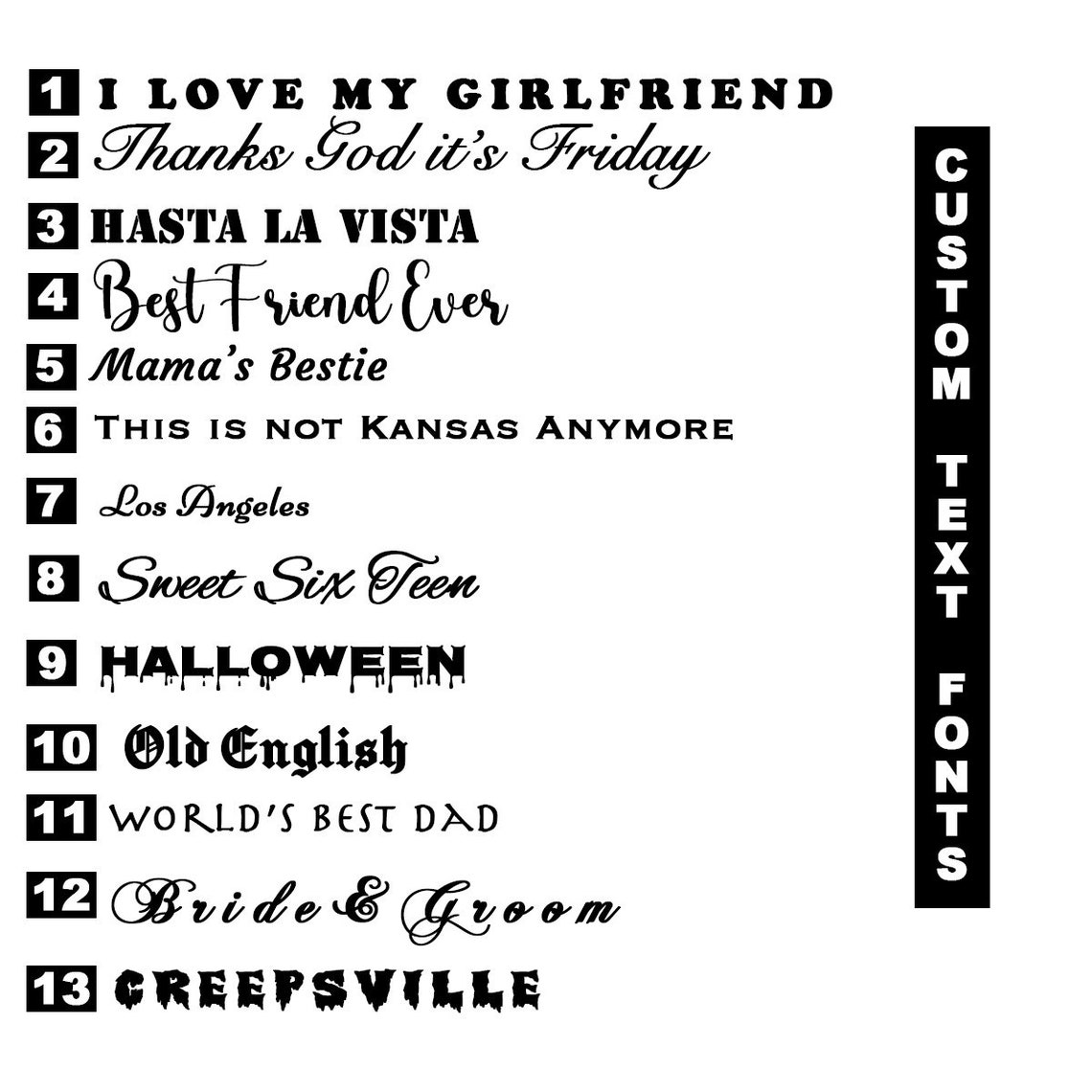 Custom Shirt I Love Custom Tshirt Custom Text Shirt Etsy