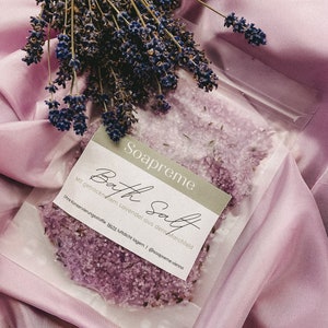 Badzout met echte lavendel (250g) | Uniek en rustgevend cadeau